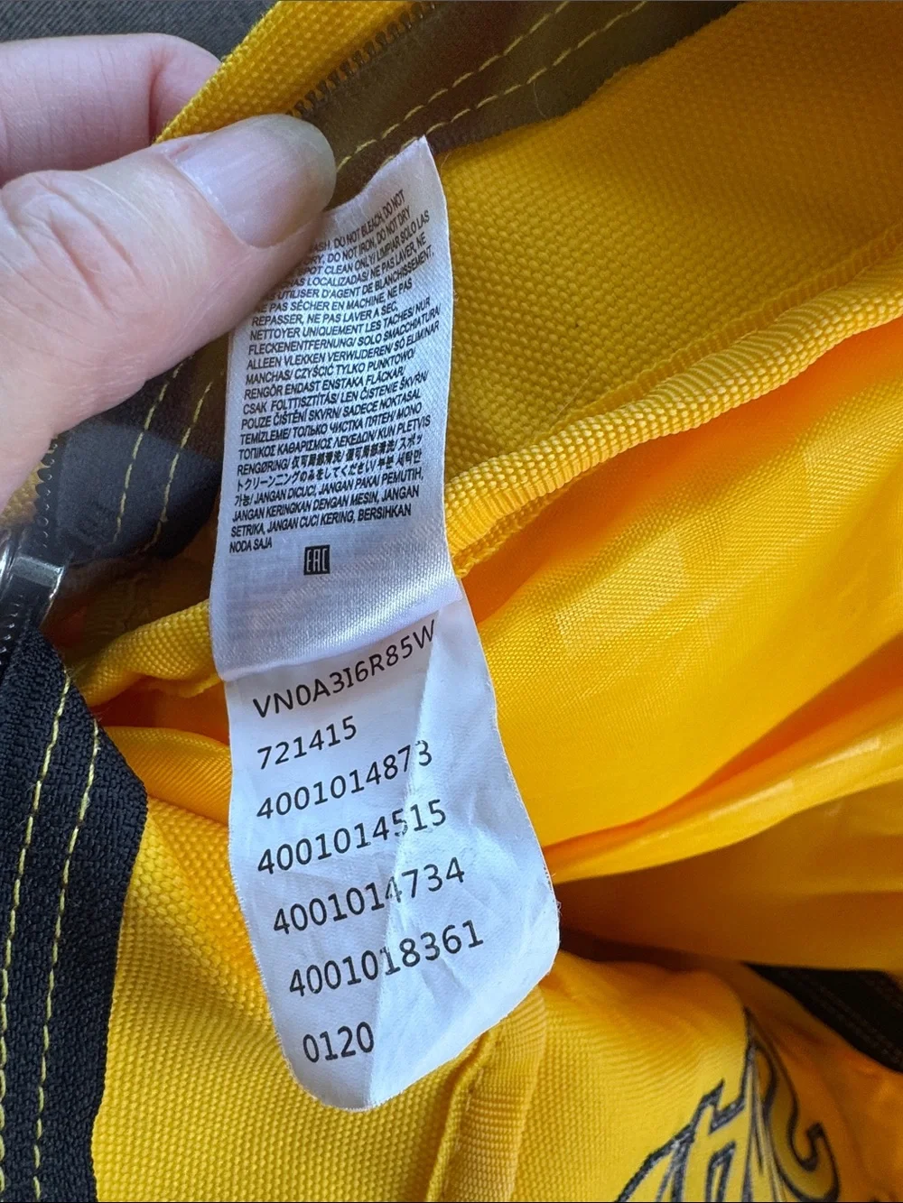 VANS Old Skool III Backpack - Lemon Chrome / yellow Black lettering